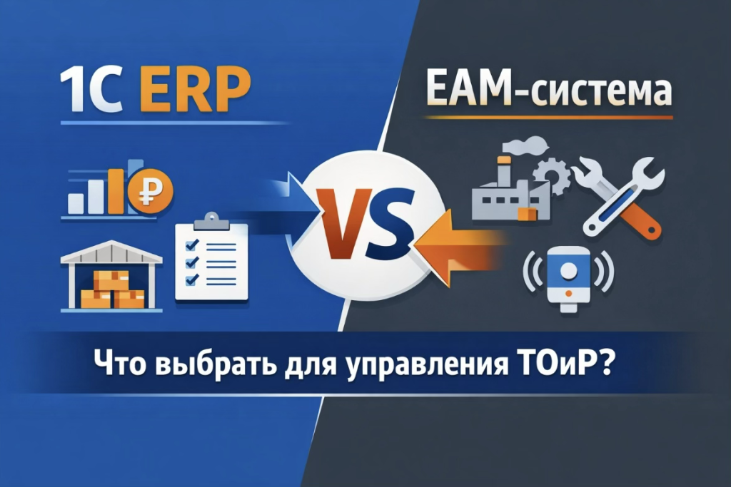 1С ERP или специализированная EAM-система: что выбрать для ТОиР